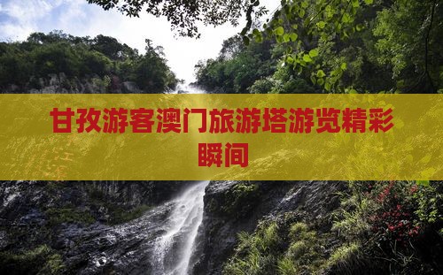 甘孜游客澳门旅游塔游览精彩瞬间