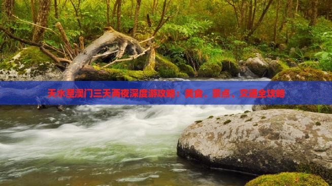 天水至澳门三天两夜深度游攻略：美食、景点、交通全攻略