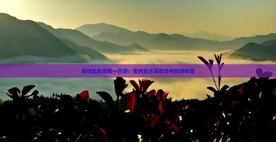 廊坊出发贵阳一日游：贵州景点深度贵州旅游体验