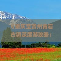 《重庆至贵州青岩古镇深度游攻略：交通、住宿、美食、景点一览》