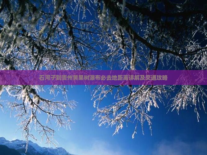 石河子到贵州黄果树瀑布必去地距离详解及交通攻略