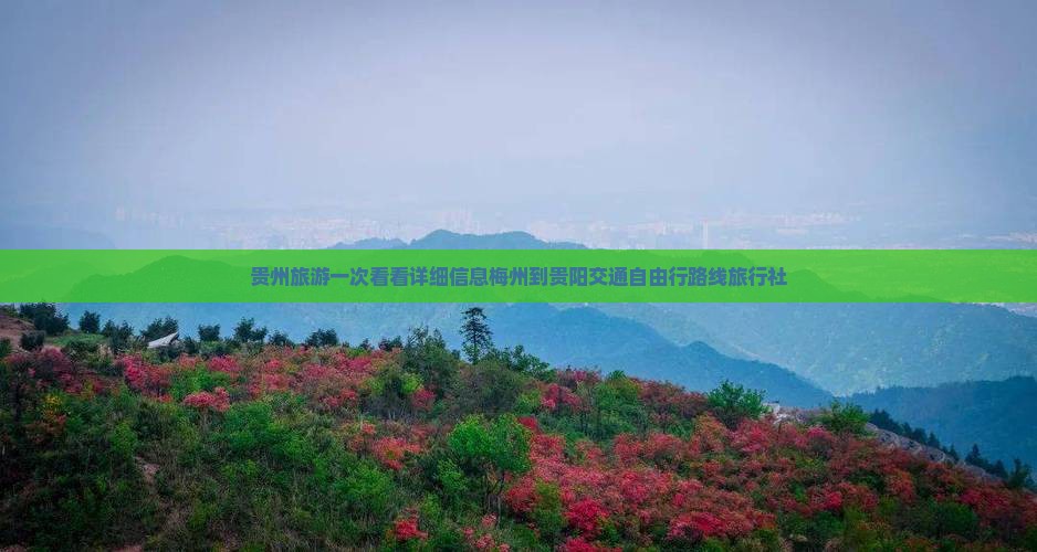 贵州旅游一次看看详细信息梅州到贵阳交通自由行路线旅行社