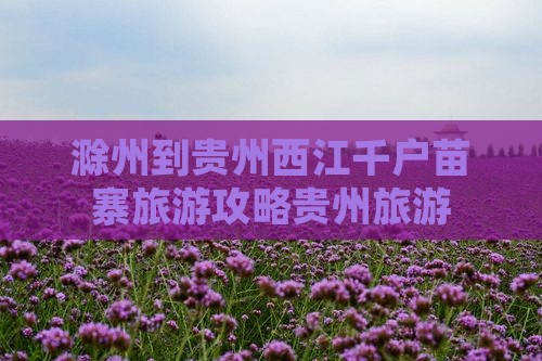 滁州到贵州西江千户苗寨旅游攻略贵州旅游