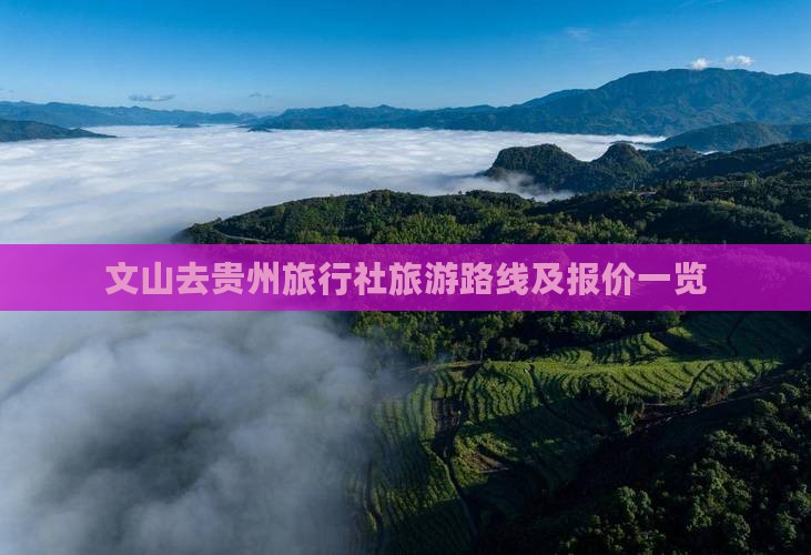 文山去贵州旅行社旅游路线及报价一览