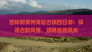 吉林到贵州青岩古镇四日游：探寻古韵风情，领略自然风光