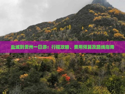 盐城到贵州一日游：行程攻略、费用预算及路线指南
