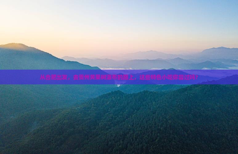 合肥去贵州黄果树瀑布旅游小吃