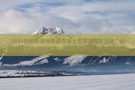 柳州到贵州青岩古镇大型旅游团