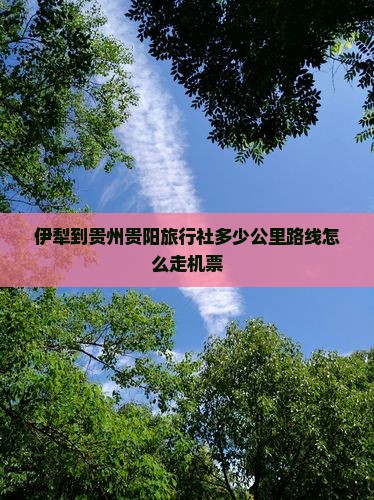 伊犁到贵州贵阳旅行社多少公里路线怎么走机票