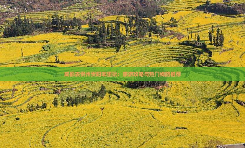 成都去贵州贵阳哪里玩：旅游攻略与热门线路推荐