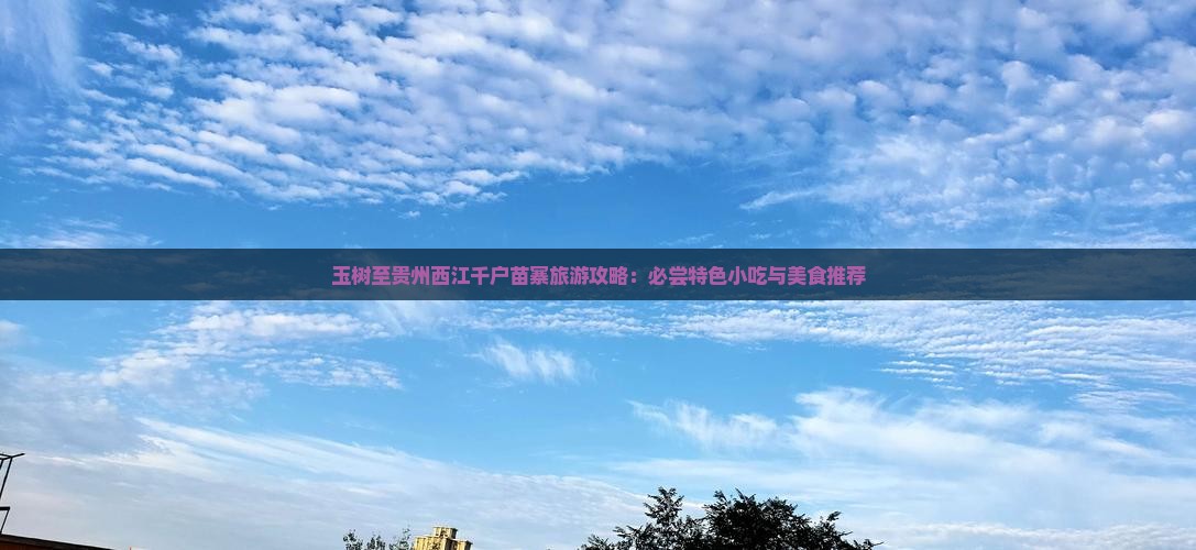 玉树至贵州西江千户苗寨旅游攻略：必尝特色小吃与美食推荐