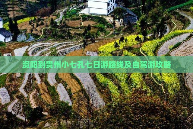 资阳到贵州小七孔七日游路线及自驾游攻略