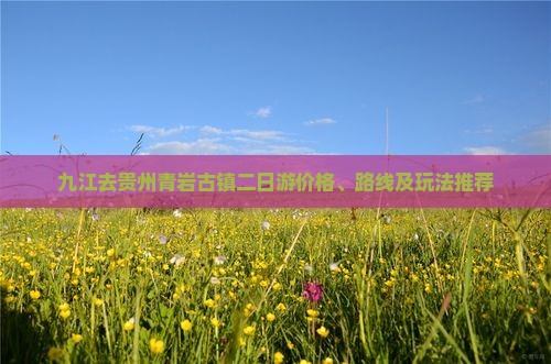 九江去贵州青岩古镇二日游价格、路线及玩法推荐