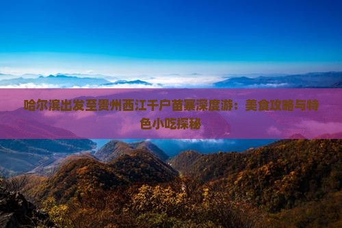 哈尔滨出发至贵州西江千户苗寨深度游：美食攻略与特色小吃探秘