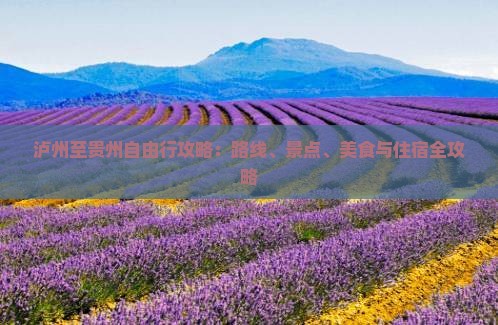 泸州至贵州自由行攻略：路线、景点、美食与住宿全攻略