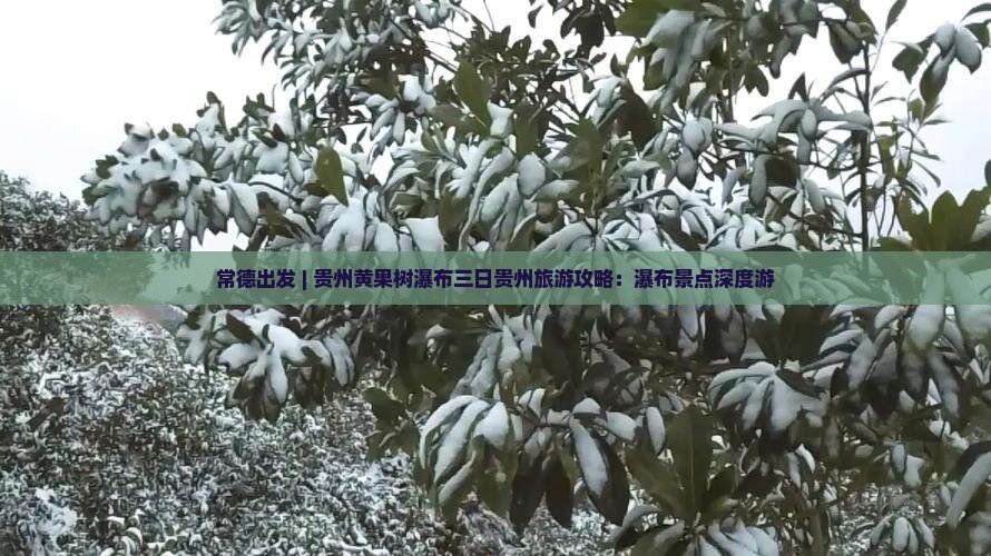 常德出发 | 贵州黄果树瀑布三日贵州旅游攻略：瀑布景点深度游