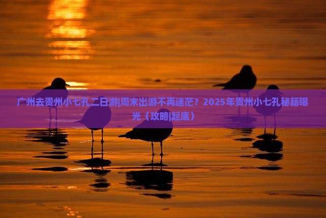 广州去贵州小七孔二日游