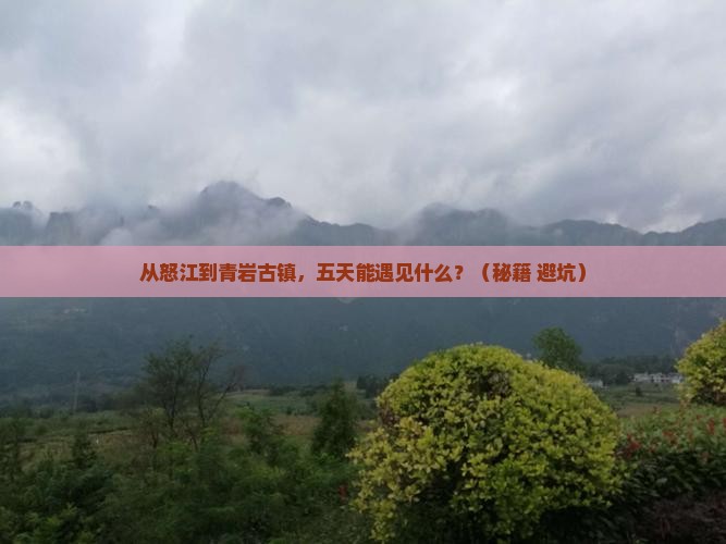 怒江去贵州青岩古镇五日游