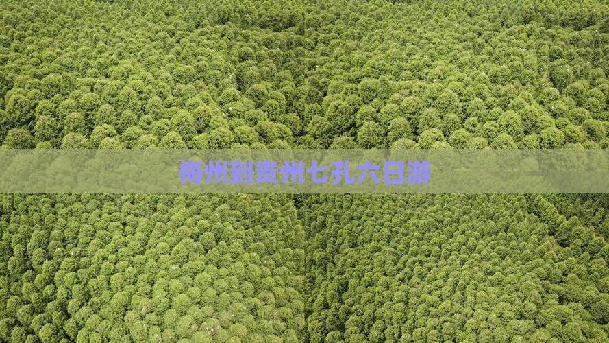梅州到贵州七孔六日游