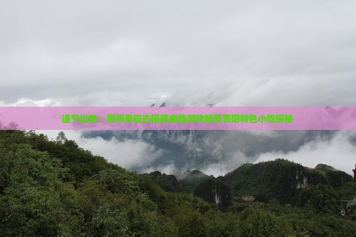 遂宁出发：贵州青岩古镇美食旅游攻略及贵阳特色小吃探秘