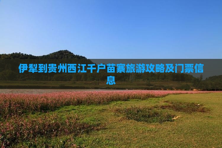 伊犁到贵州西江千户苗寨旅游攻略及门票信息