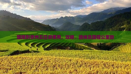 醴陵到贵州五日游费用、攻略、路线及路程公里数