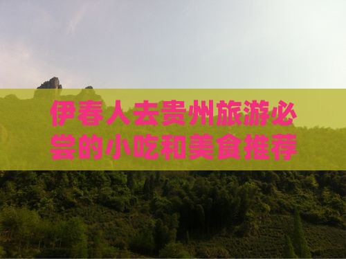 伊春人去贵州旅游必尝的小吃和美食推荐