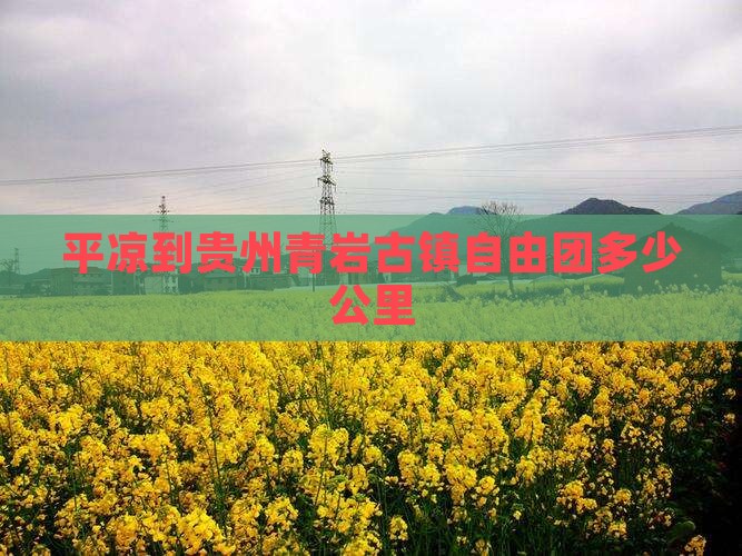 平凉到贵州青岩古镇自由团多少公里