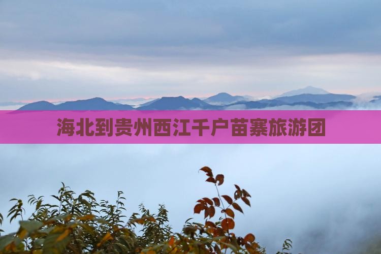 海北到贵州西江千户苗寨旅游团