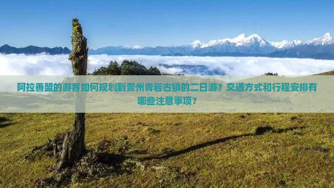 阿拉善盟的游客如何规划到贵州青岩古镇的二日游？交通方式和行程安排有哪些注意事项？