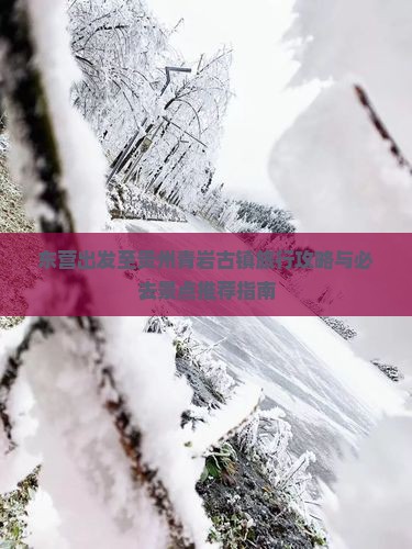 东营出发至贵州青岩古镇旅行攻略与必去景点推荐指南