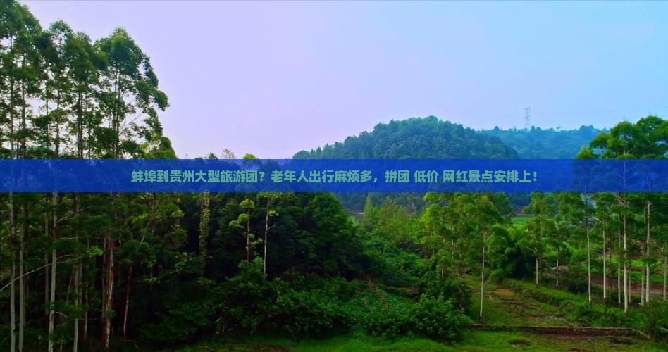 蚌埠到贵州大型旅游团？老年人出行麻烦多，拼团+低价+网红景点安排上！