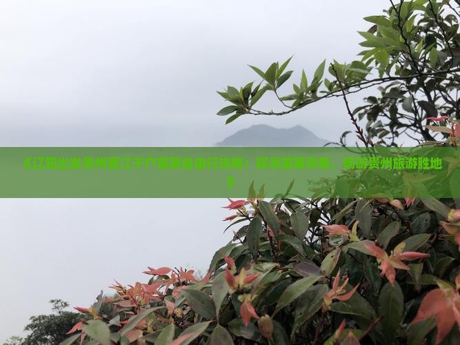 《辽阳出发贵州西江千户苗寨自由行攻略：探寻苗寨风情，畅游贵州旅游胜地》