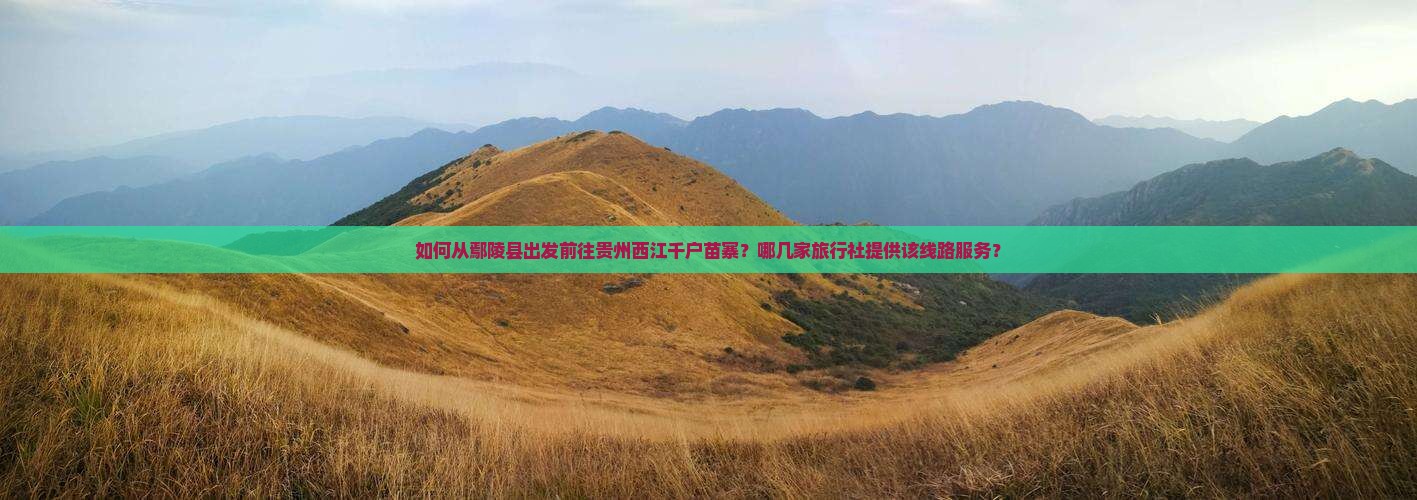 如何从鄢陵县出发前往贵州西江千户苗寨？哪几家旅行社提供该线路服务？