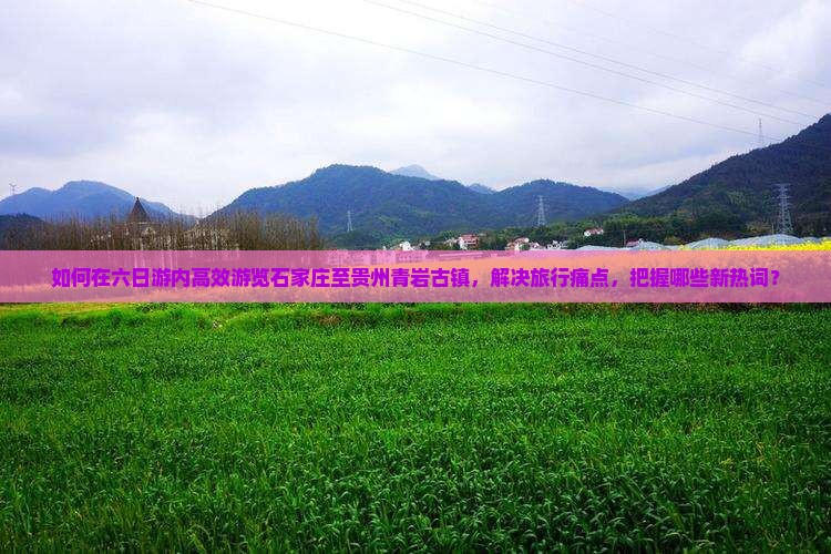 如何在六日游内高效游览石家庄至贵州青岩古镇，解决旅行痛点，把握哪些新热词？