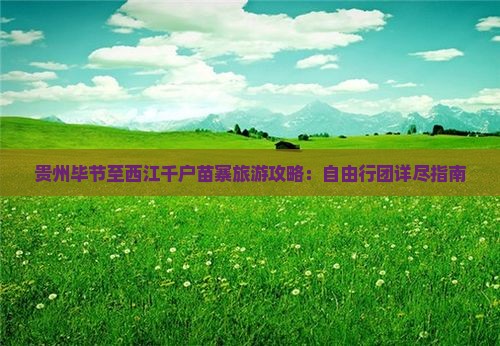 贵州毕节至西江千户苗寨旅游攻略：自由行团详尽指南