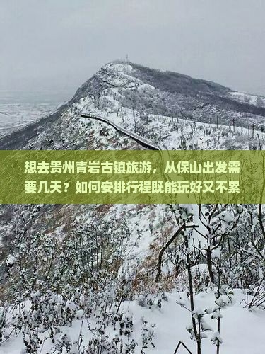 想去贵州青岩古镇旅游，从保山出发需要几天？如何安排行程既能玩好又不累？