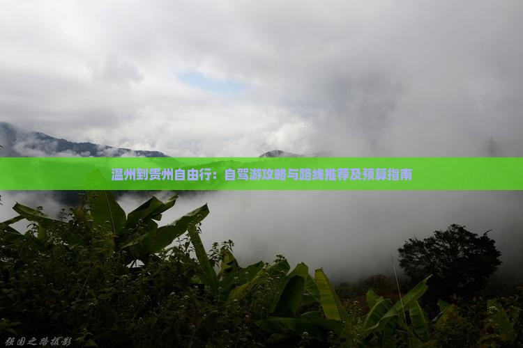 温州到贵州自由行：自驾游攻略与路线推荐及预算指南