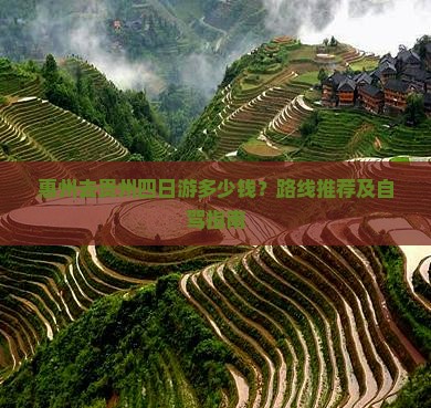 惠州去贵州四日游多少钱？路线推荐及自驾指南