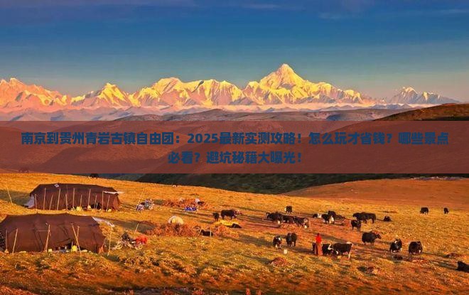 南京到贵州青岩古镇自由团