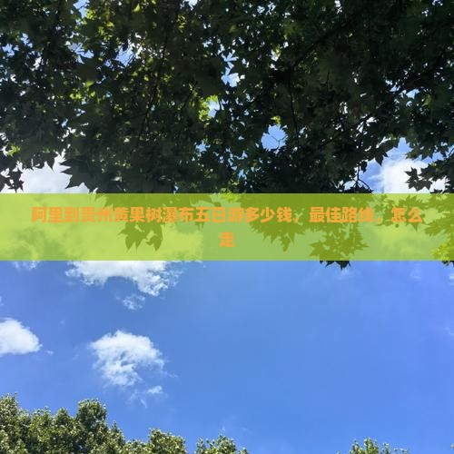 阿里到贵州黄果树瀑布五日游