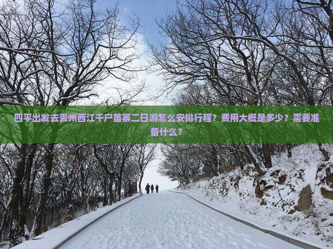 四平出发去贵州西江千户苗寨二日游怎么安排行程？费用大概是多少？需要准备什么？