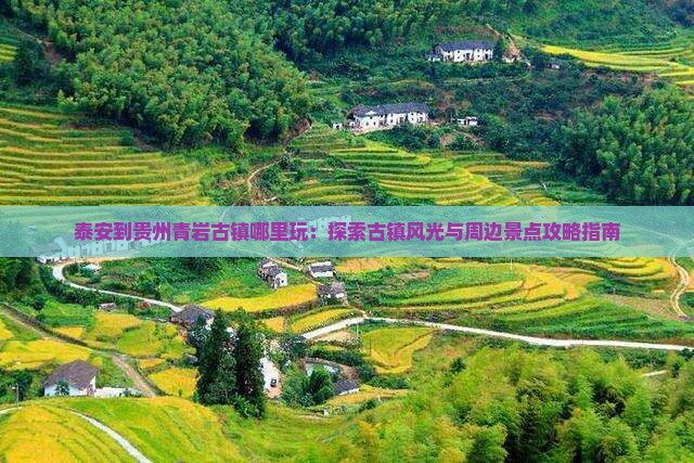 泰安到贵州青岩古镇哪里玩：探索古镇风光与周边景点攻略指南