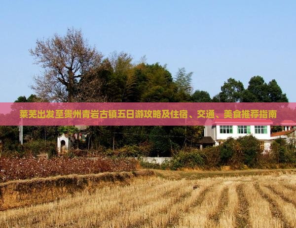 莱芜出发至贵州青岩古镇五日游攻略及住宿、交通、美食推荐指南