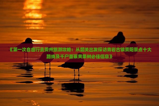 《第一次自由行去贵州旅游攻略：从韶关出发探访青岩古镇贵阳景点十大路线及千户苗寨黄果树必佳信息》
