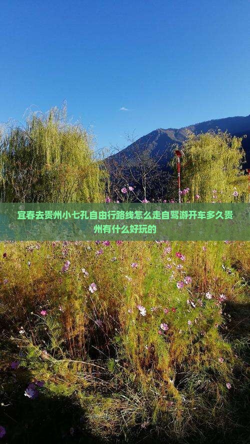 宜春去贵州小七孔自由行