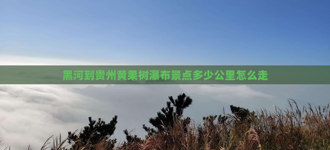 黑河到贵州黄果树瀑布景点