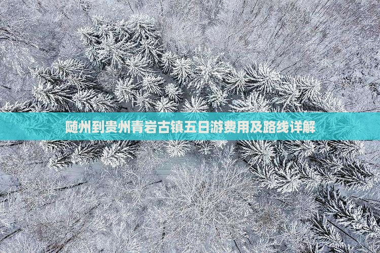 随州到贵州青岩古镇五日游费用及路线详解