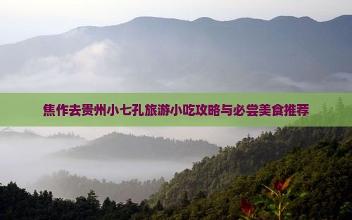 焦作去贵州小七孔旅游小吃攻略与必尝美食推荐