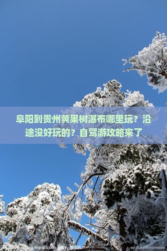阜阳到贵州黄果树瀑布哪里玩？沿途没好玩的？自驾游攻略来了